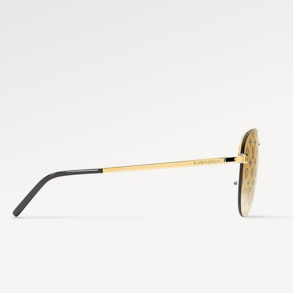 LOUIS VUITTON Clockwise Sunglasses Gold Monogram NWT - Picture 12 of 15